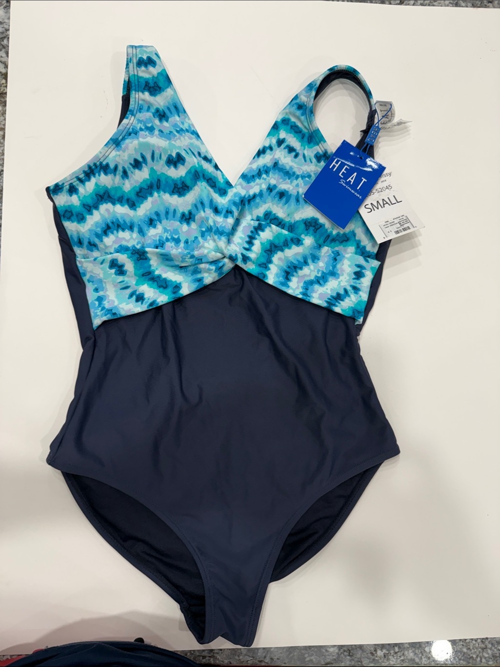 Heat Swimwear Women's Blue Patterned One-Piece Swimsuit